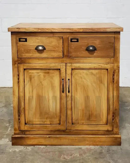 Commode campagnard en bois de manguier fini patine naturel