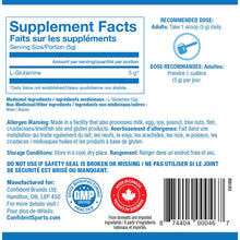 Confident Sports GLUTAMINE, 125 g