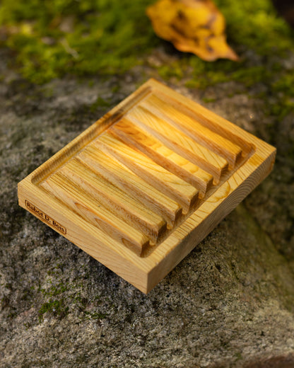 Porte-savon en bois « D-Coulé »
