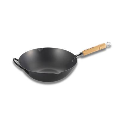 Yoshikawa Cook-Pal REN 30cm Nitrided Carbon Steel Wok