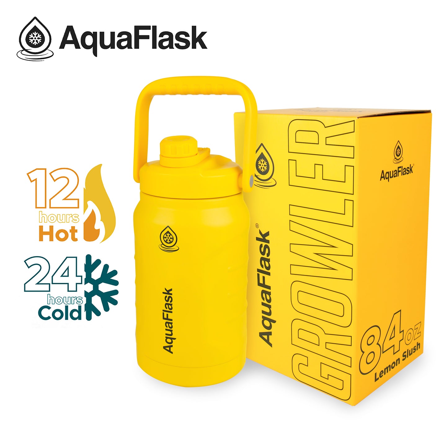 Bouteilles d'eau isothermes sous vide AquaFlask Original 2484 ml (84 oz)