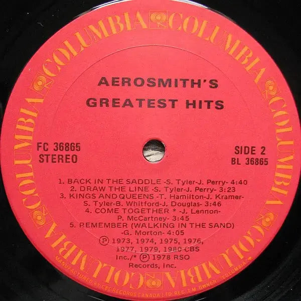 Aerosmith - Aerosmith's Greatest Hits - 1980 Original!