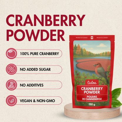 Poudre de canneberge 150 g - Fabriquée au Canada