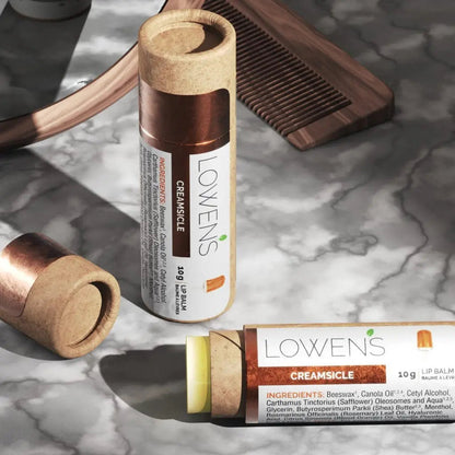 Baume à lèvres saveur orange-crème