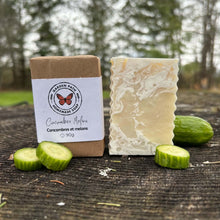 Savon en pain concombre et melon légèrement parfumé