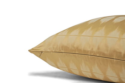 Housse de coussin Ikat doré