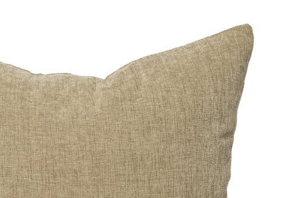 Housse de coussin chenille écrue