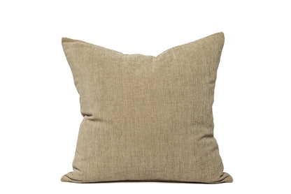 Housse de coussin chenille écrue
