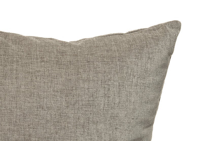 Housse de coussin en chenille grise