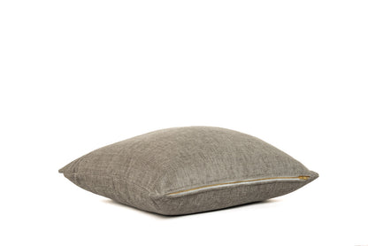 Housse de coussin en chenille grise