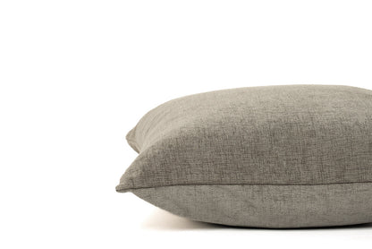 Housse de coussin en chenille grise