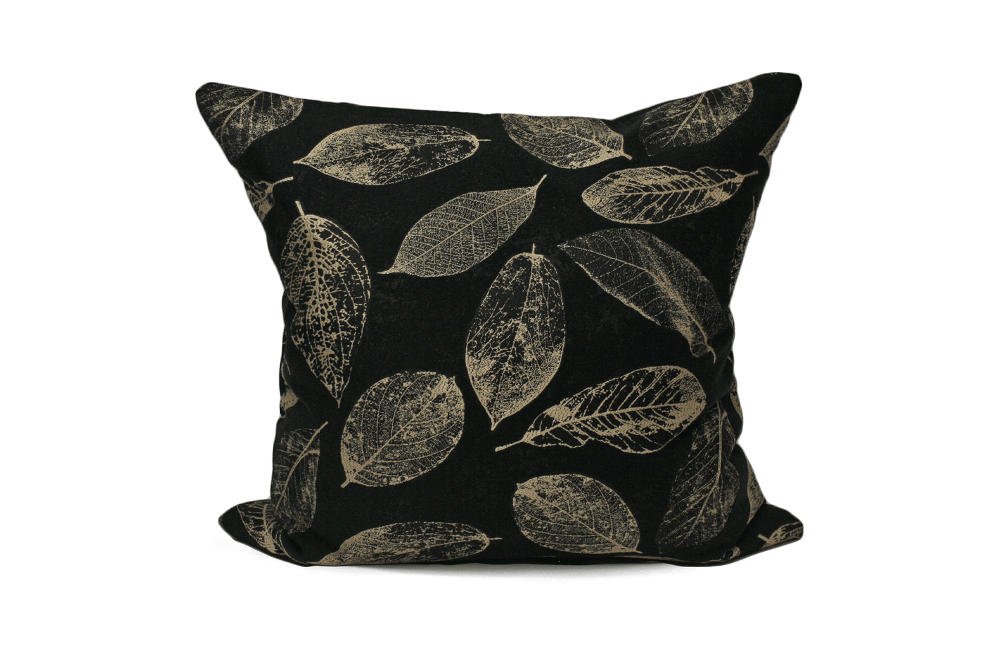 Housse de coussin Feuilles Noires