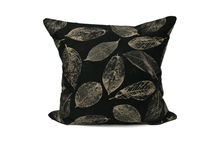 Black Leaf Cushion Cover