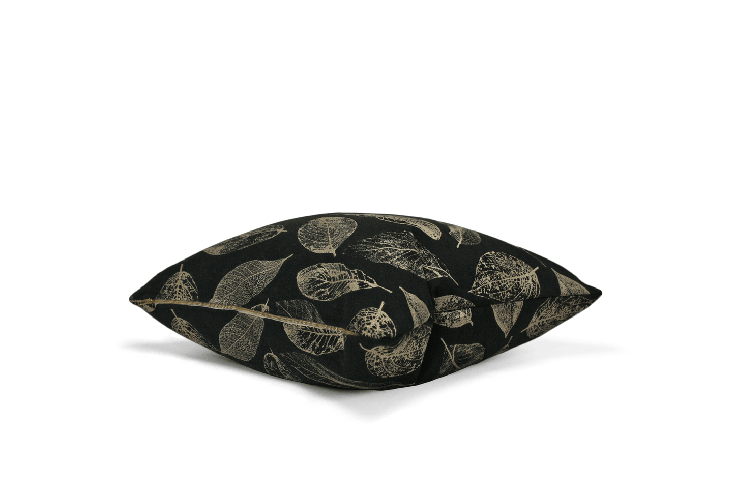 Housse de coussin Feuilles Noires