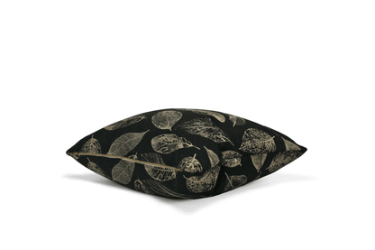 Housse de coussin Feuilles Noires