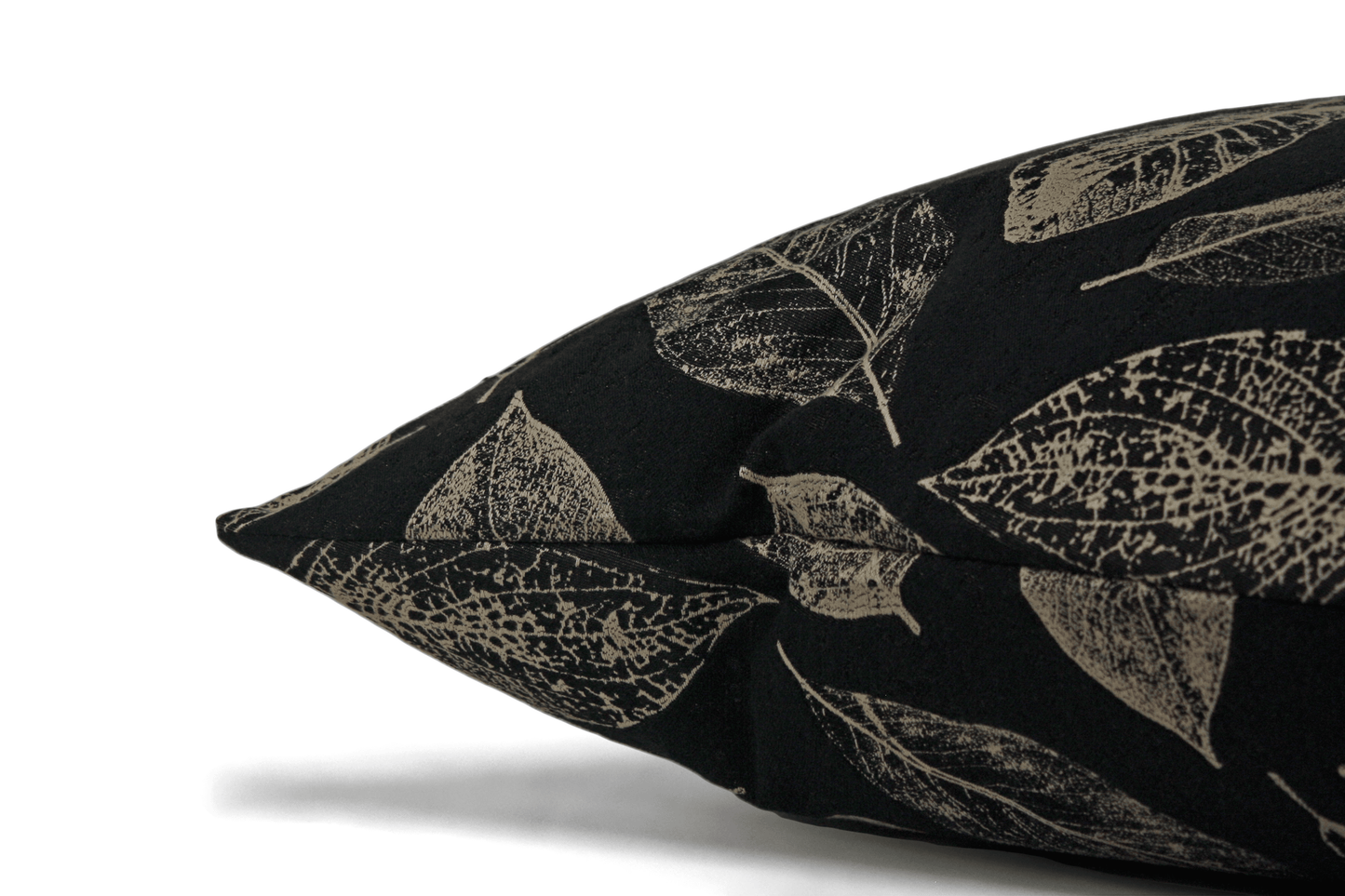 Housse de coussin Feuilles Noires