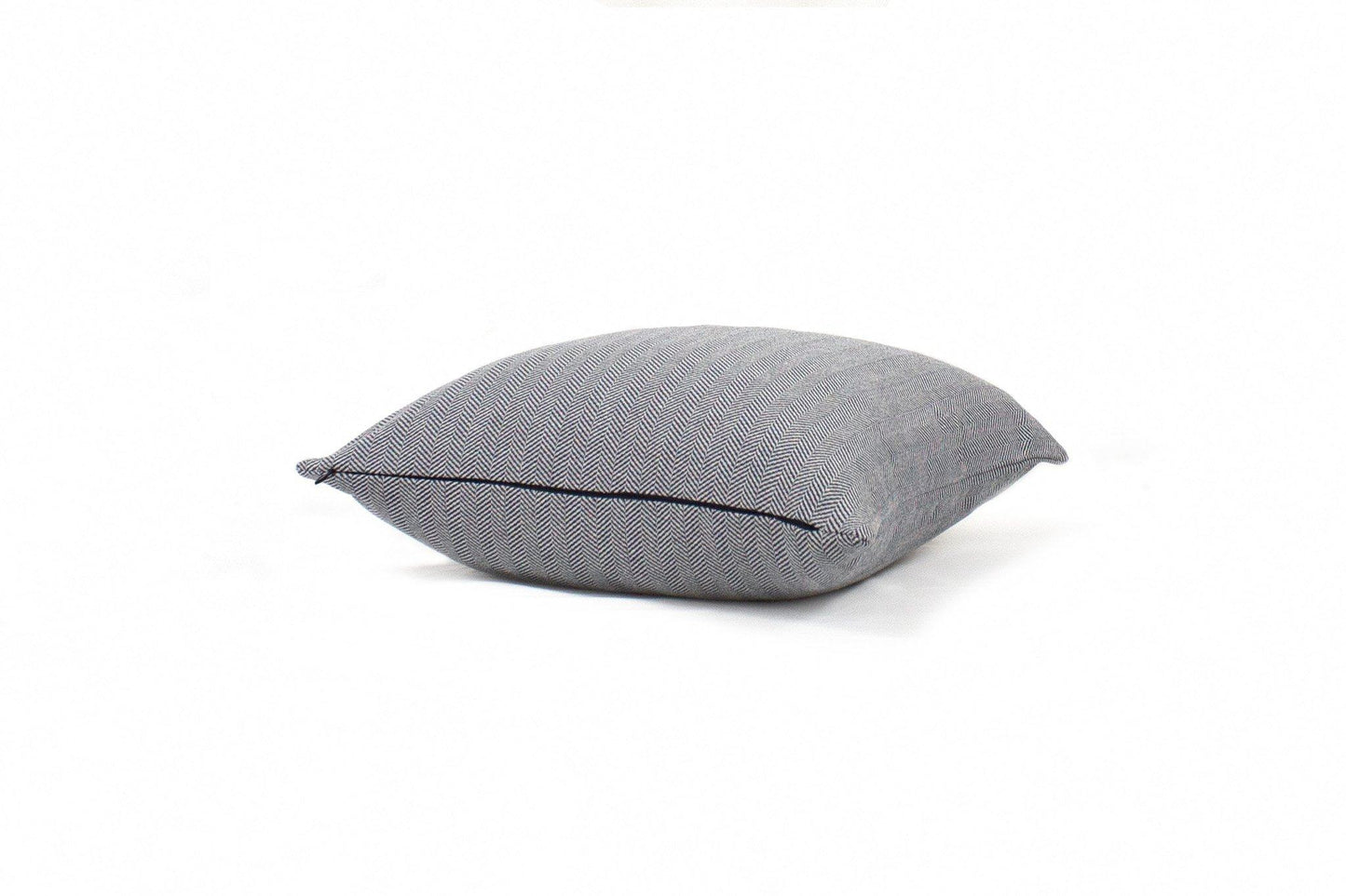 Housse de coussin en jean chevrons