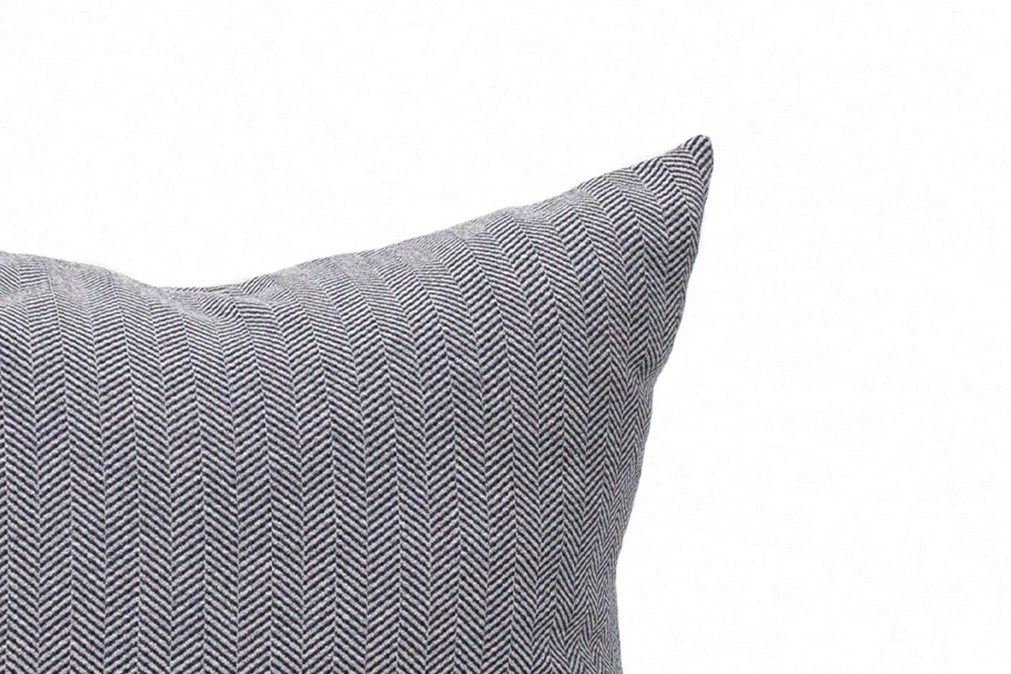 Housse de coussin en jean chevrons