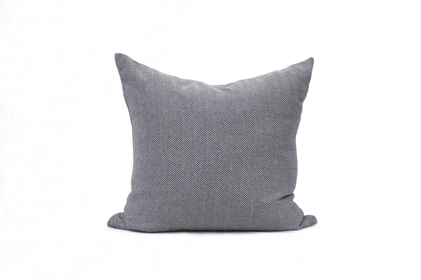 Housse de coussin en jean chevrons