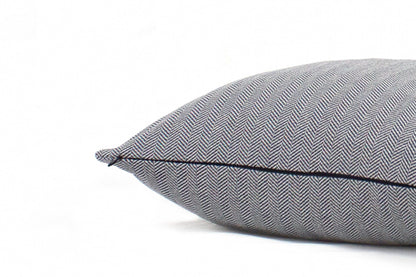Housse de coussin en jean chevrons
