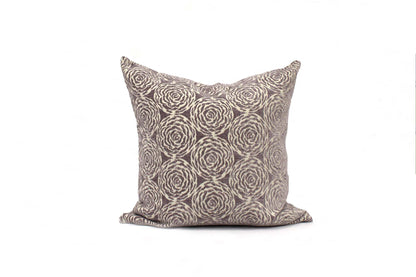 Housse de coussin florale mauve