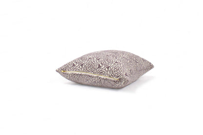 Housse de coussin florale mauve