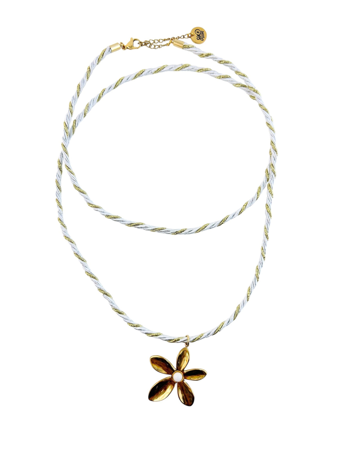 Pearl Flower Cord Necklace