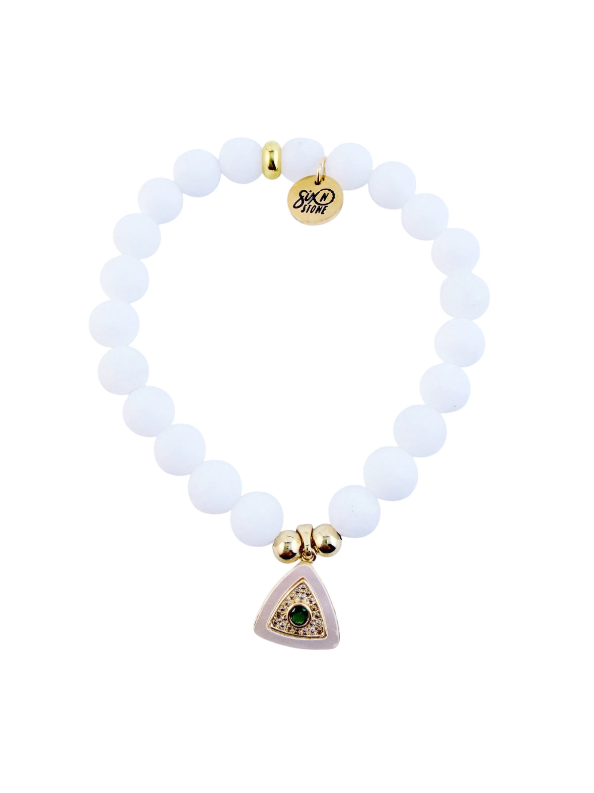White Jade Evil Eye Bracelet