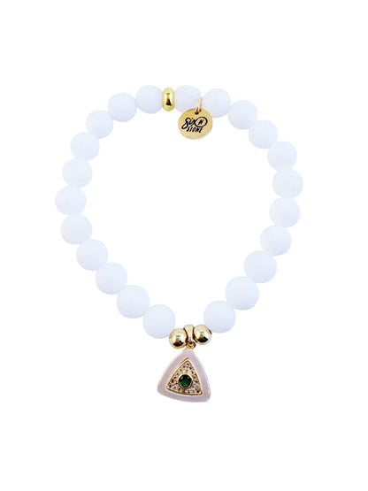 White Jade Evil Eye Bracelet