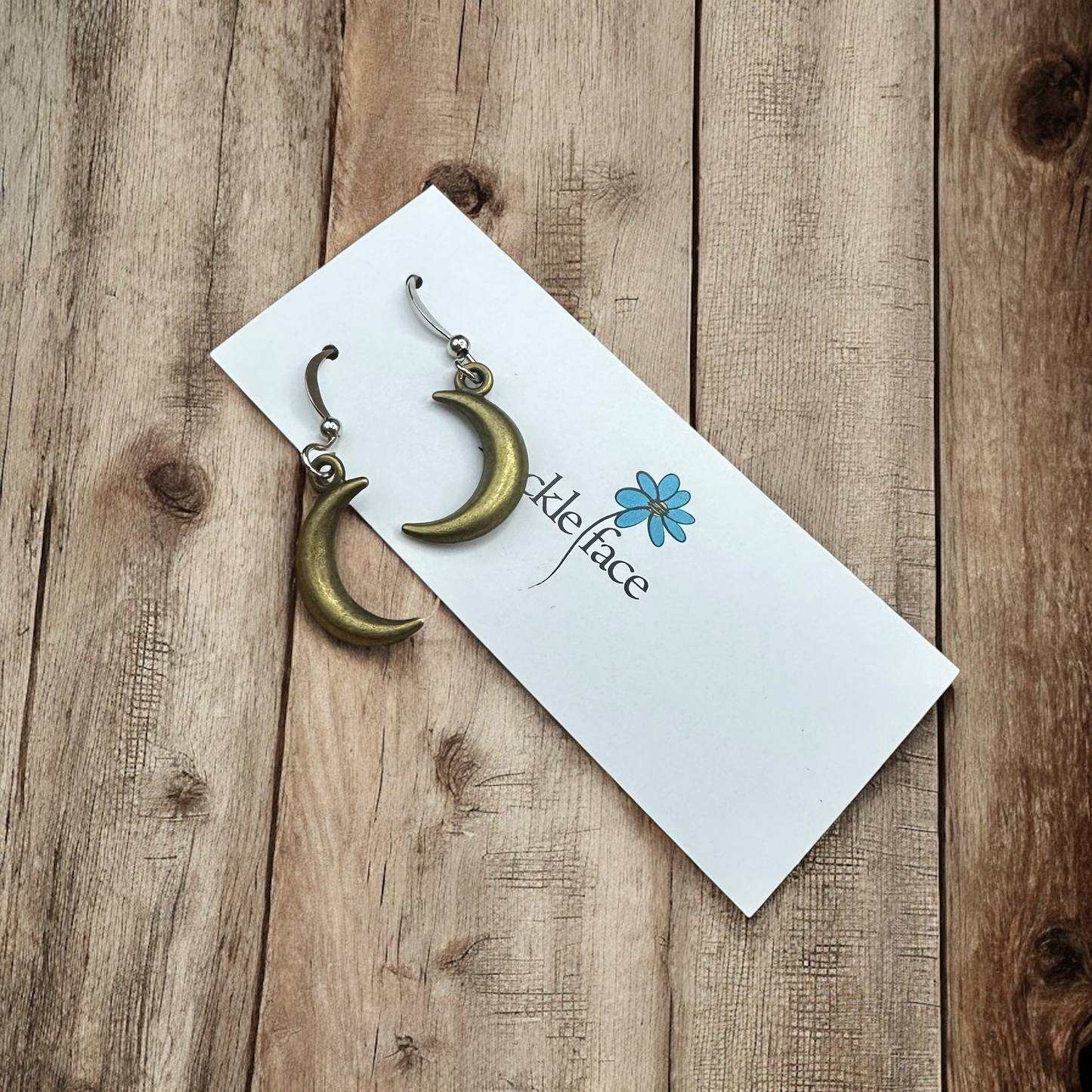 Boucles d'oreilles Lune Bulle - Forme Croissant 3D, Hypoallergéniques, Sans nickel