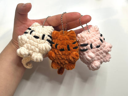 Handmade Crochet Cat Keychain – Cute Kitten Charm