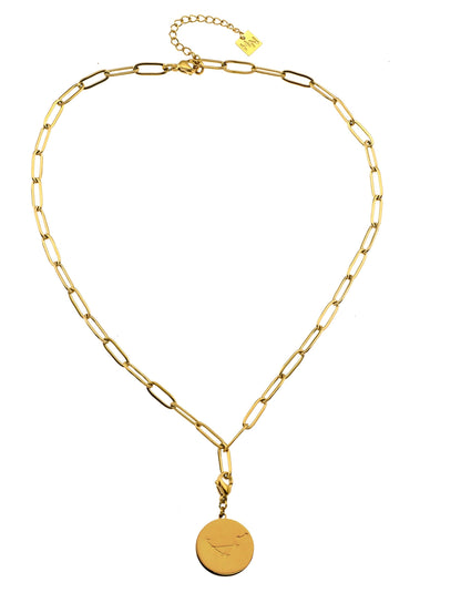 DALIA : Collier essentiel en maillons trombone dorés