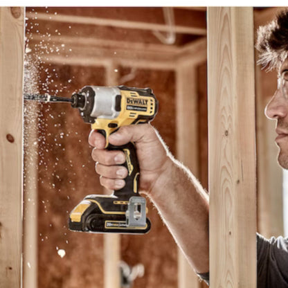 DEWALT 20V MAX* 1/4 in. Brushless Cordless Impact Driver Kit - Refurbished with Dewalt Warranty - DCF840C2