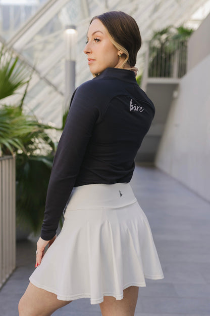 Haut à manches longues avec demi-zip – FEMME