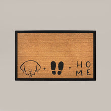 dog+feet=home rectangular doormat set