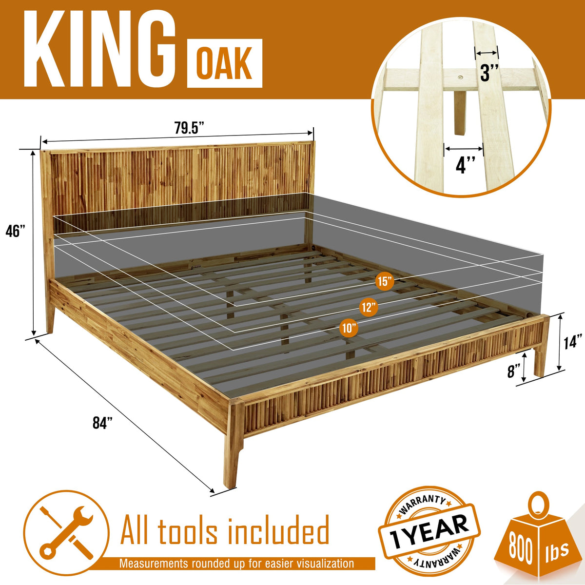 Bosk Solid Wood Bed Frame