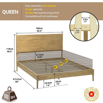 Cadre de lit plateforme en bois Haven Deluxe