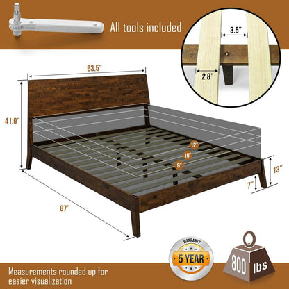 Cadre de lit plateforme en bois Serenity Deluxe