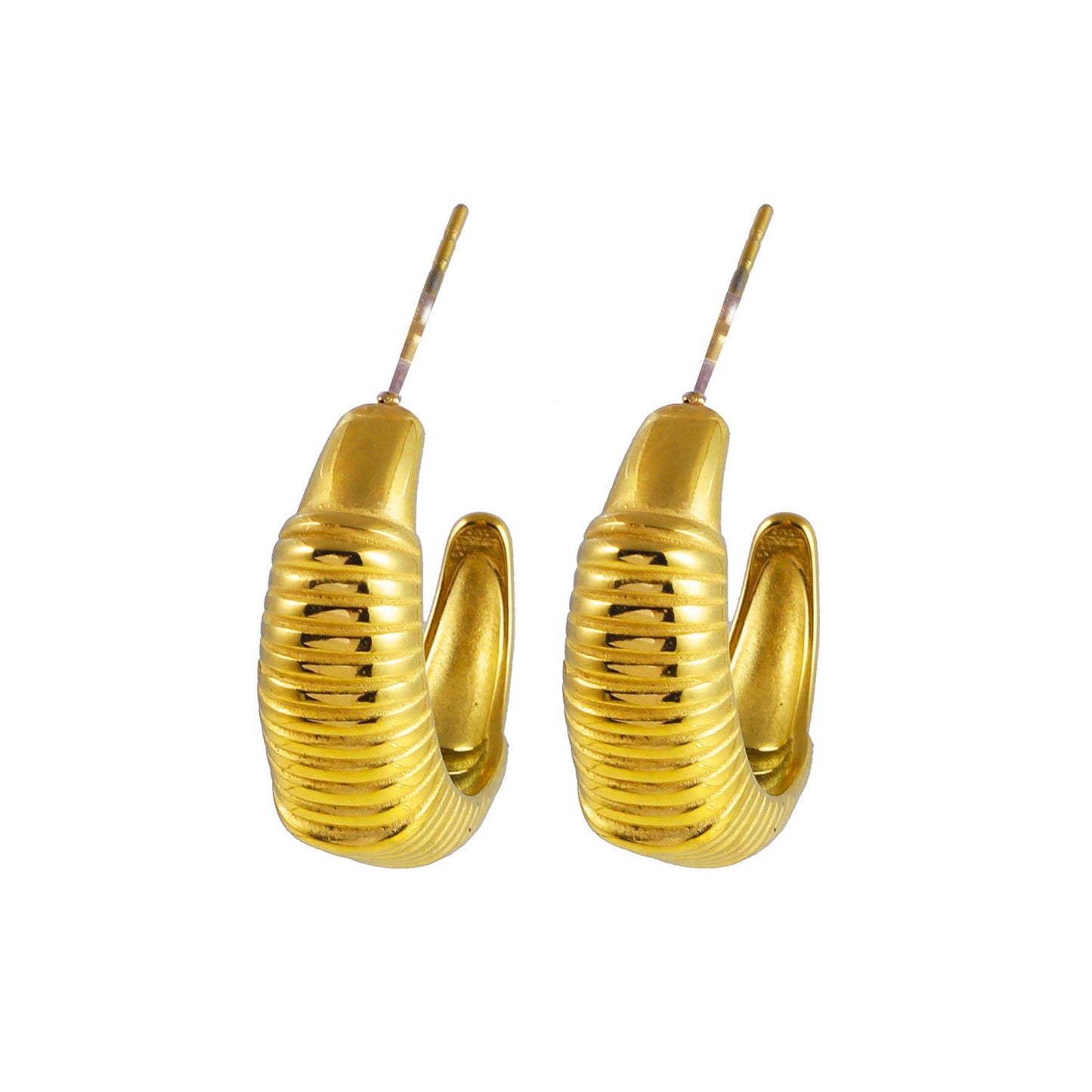 Style DOLCEDA : Boucles d'oreilles créoles géométriques de style Art Déco