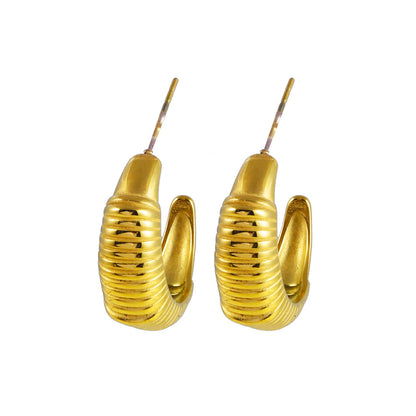 Style DOLCEDA : Boucles d'oreilles créoles géométriques de style Art Déco