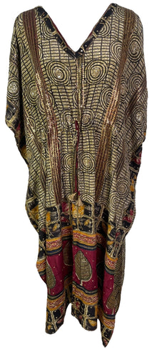PRC6760 Kaftan long Avatar en pure soie