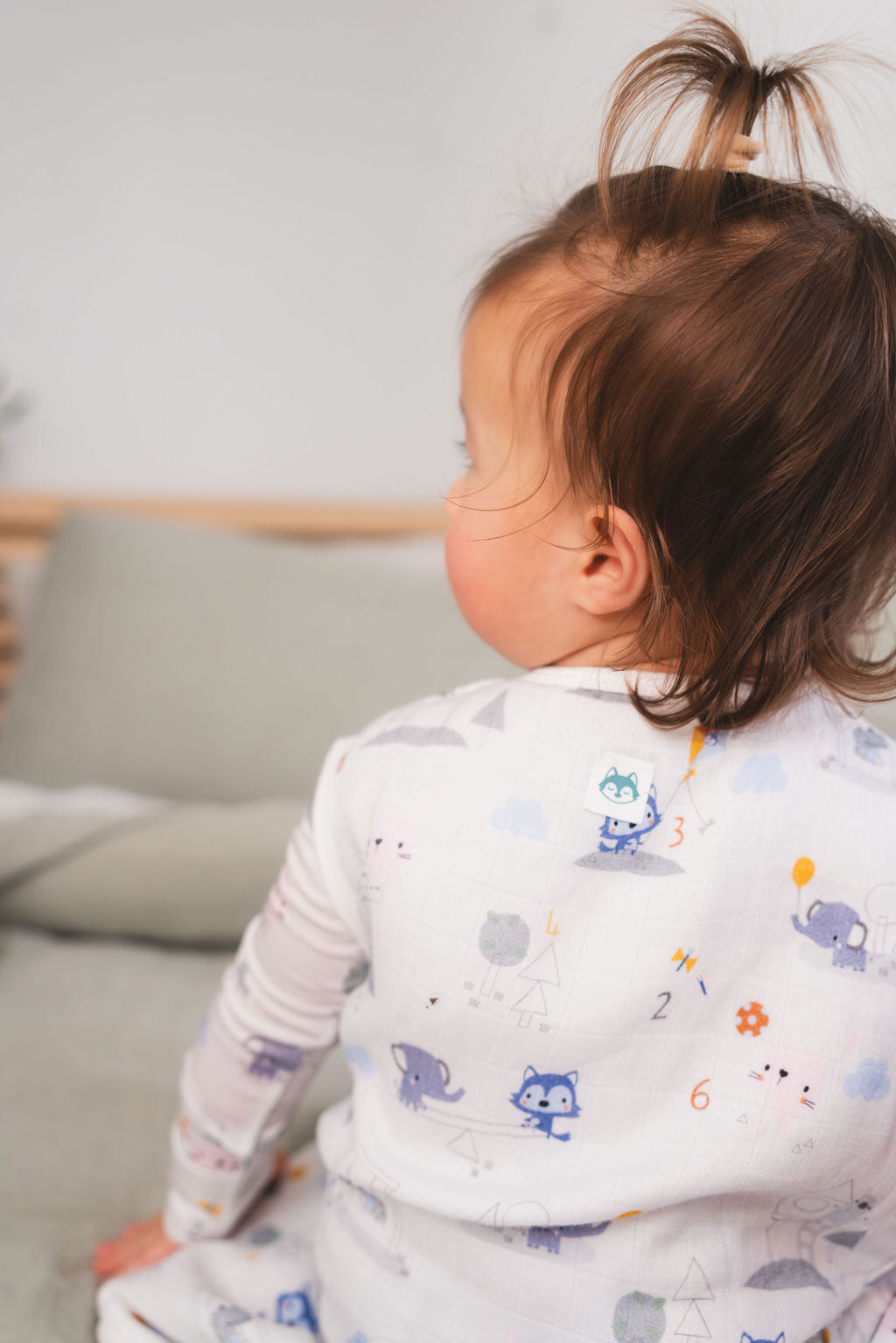 Baby Bamboo Muslin Sleep Bag 0.5 TOG - Mini Mathletes