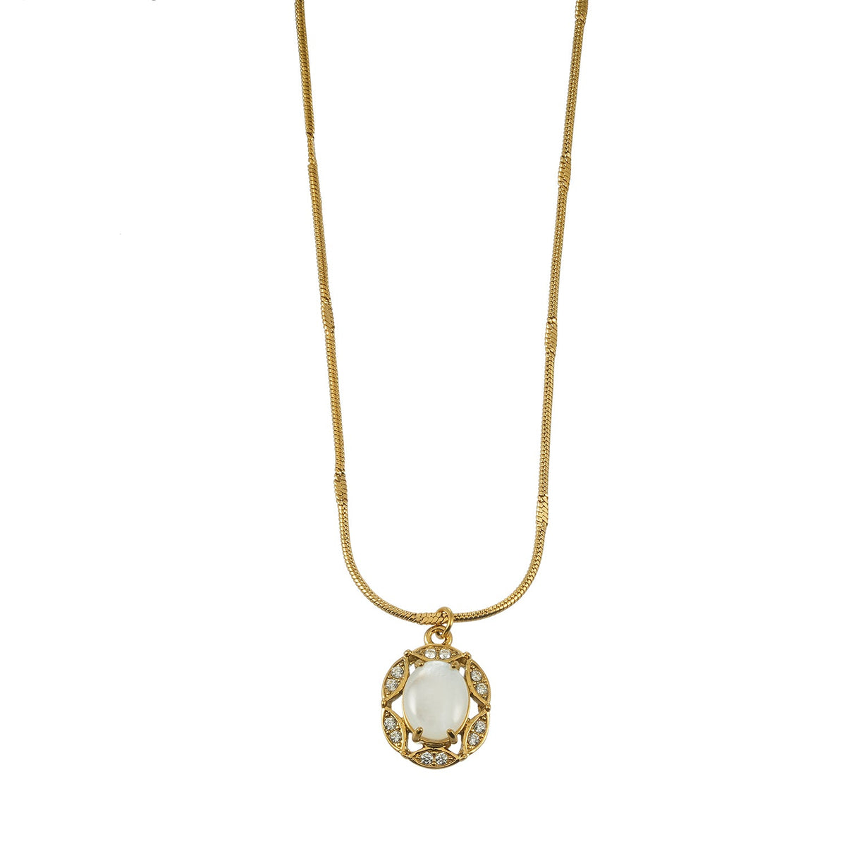MYTHIC Gold: Heirloom Inspired Freshwater Pearl Halo Pendant Necklace