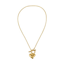 WANNI Gold: Radiant Heart Toggle Pendant Necklace – Contemporary Gold Heart Charm Statement Necklace