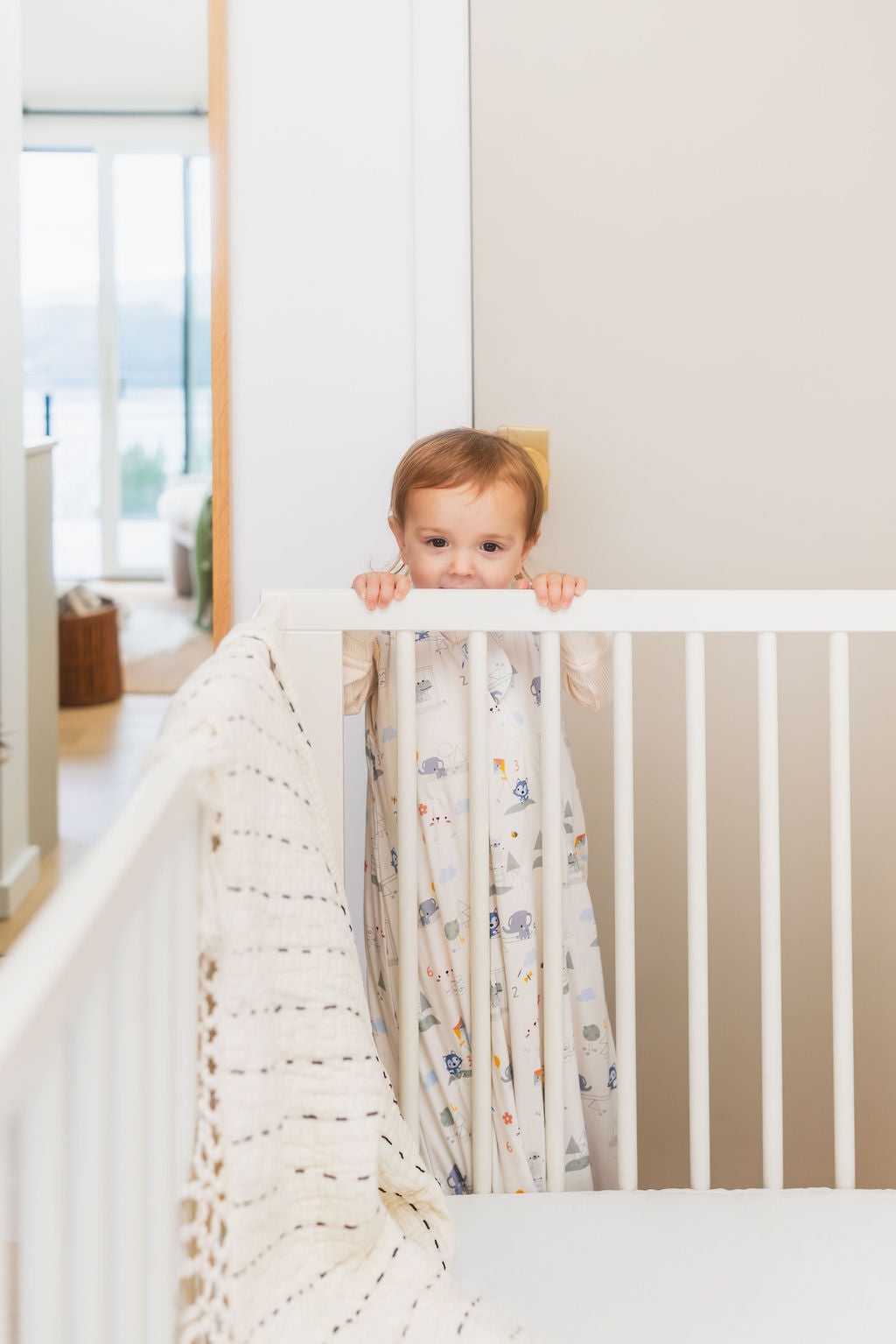 Baby Bamboo Muslin Sleep Bag 0.5 TOG - Mini Mathletes