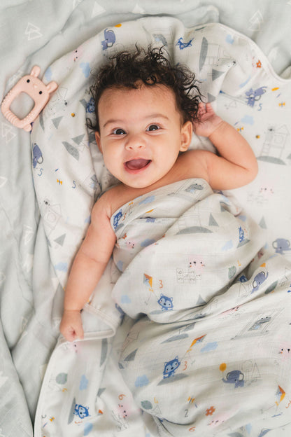 Muslin Swaddle - Mini Mathletes