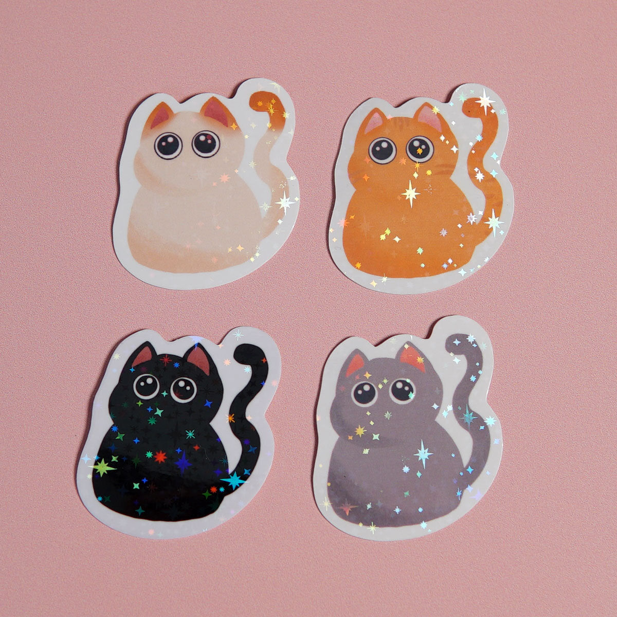 Autocollant Chat Orange Mignon