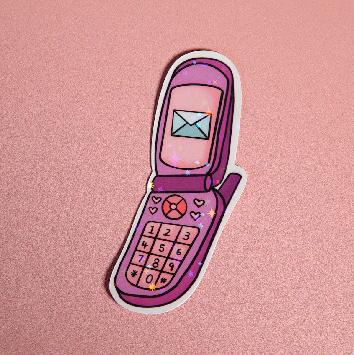 Appelle-moi ! Bip-moi ! Autocollant de téléphone portable des années 90