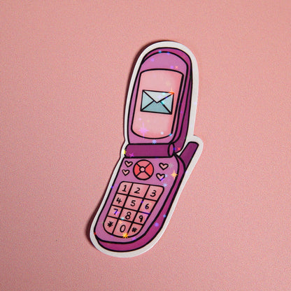 Appelle-moi ! Bip-moi ! Autocollant de téléphone portable des années 90