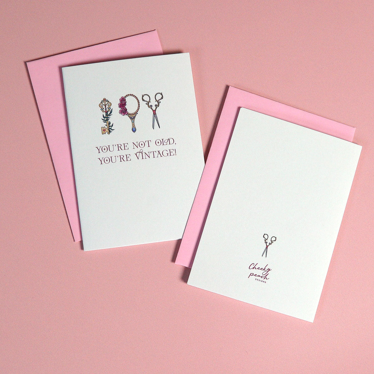 Tu n'es pas vieux, tu es vintage, mini carte de vœux d'anniversaire